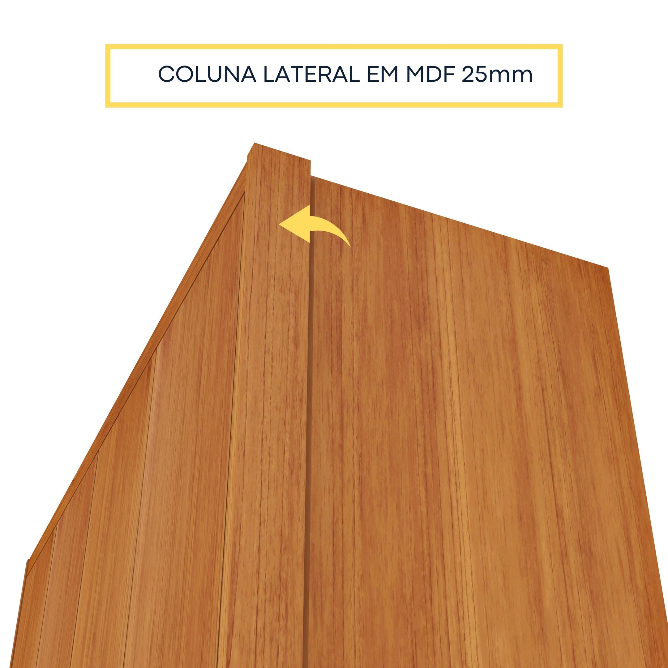 Guarda Roupa Solteiro com pés 4 Portas Zelandia 165cm Espresso Móveis  - 6