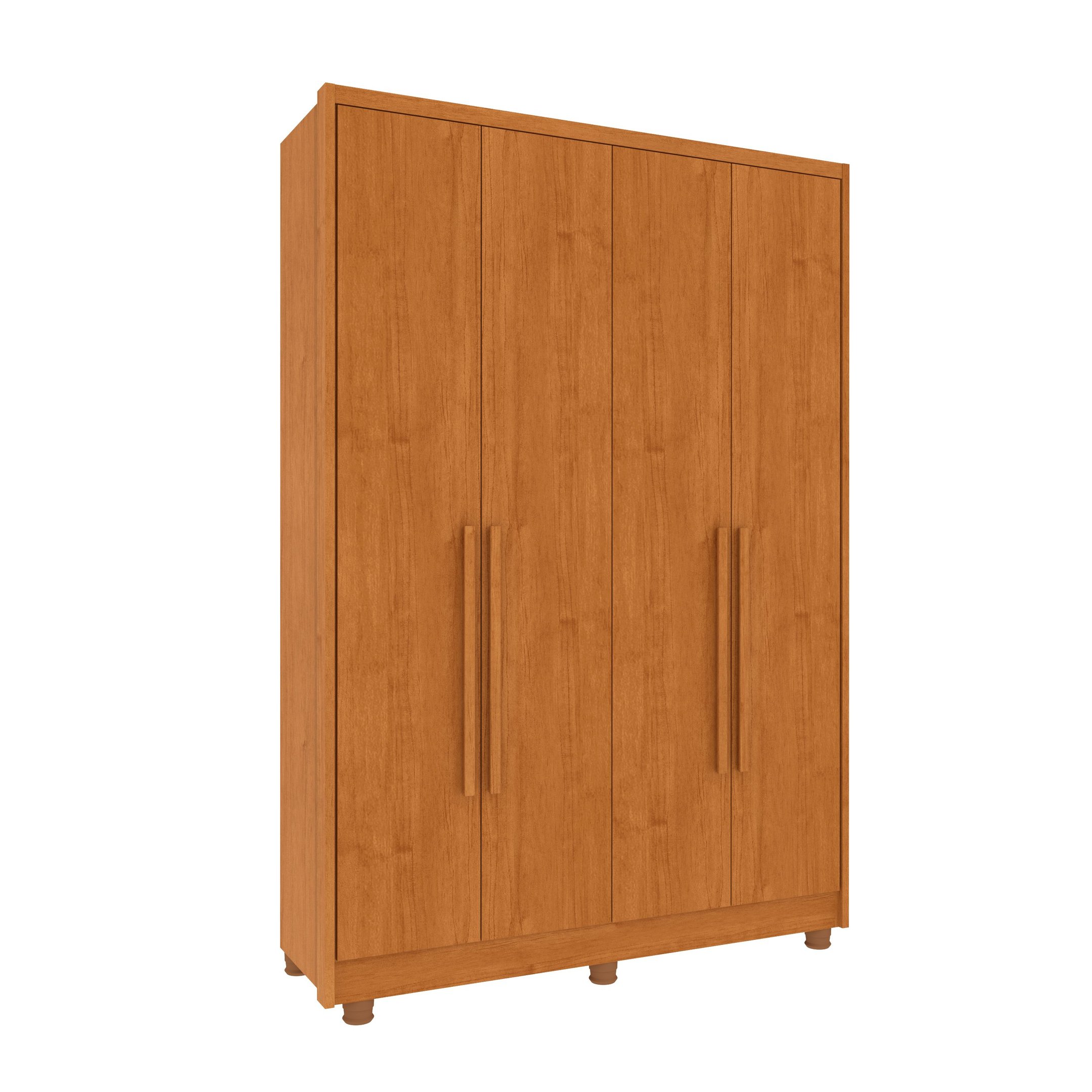 Guarda Roupa Solteiro com pés 4 Portas Zelandia 165cm Espresso Móveis  - 10