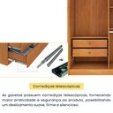 Ver imagem 6 de Guarda Roupa Solteiro com Pés 4 Portas Zelandia 165cm Yescasa Bege/Cinamomo