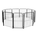 Ver imagem 1 de Cercado Pet Cães Cachorros Coelhos com 10 Módulos + Portão 83cm Utilyse Preto