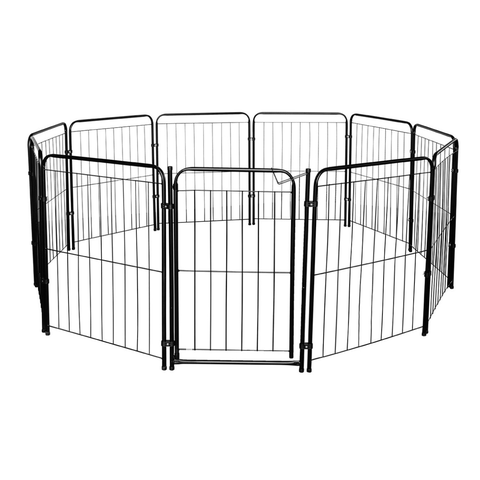 Cercado Pet Cães Cachorros Coelhos com 10 Módulos + Portão 83cm Utilyse Preto