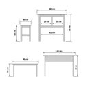 Ver imagem 3 de Mesa Refeitório 4 Lugares com 2 Bancos Metal Wood Design