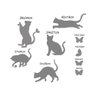 Adesivo de Parede Gatinho Gatos Silhueta Deação Preto - 2