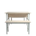 Ver imagem 5 de Mesa Refeitório 4 Lugares com 2 Bancos Metal Wood Design