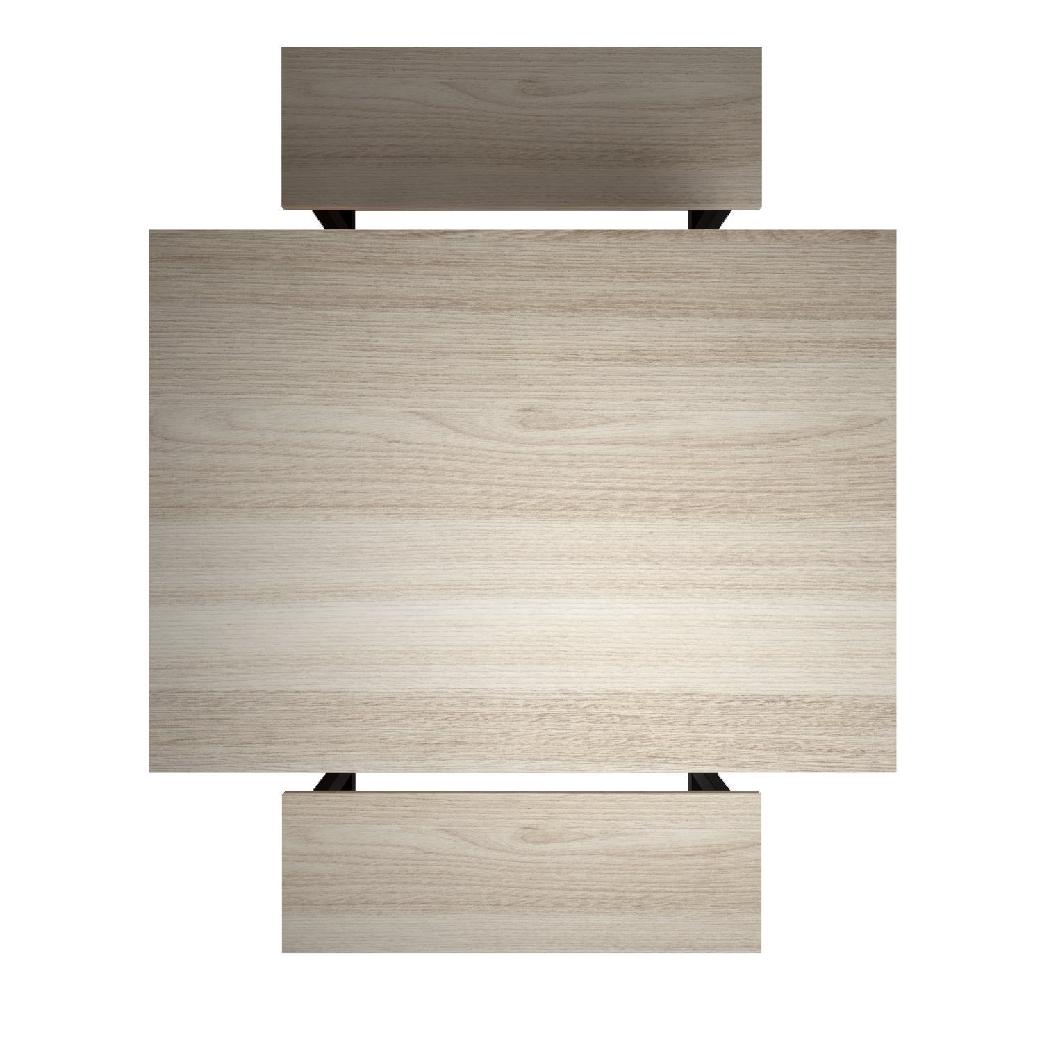 Mesa Refeitório 4 Lugares com 2 Bancos Metal Wood Design - 4