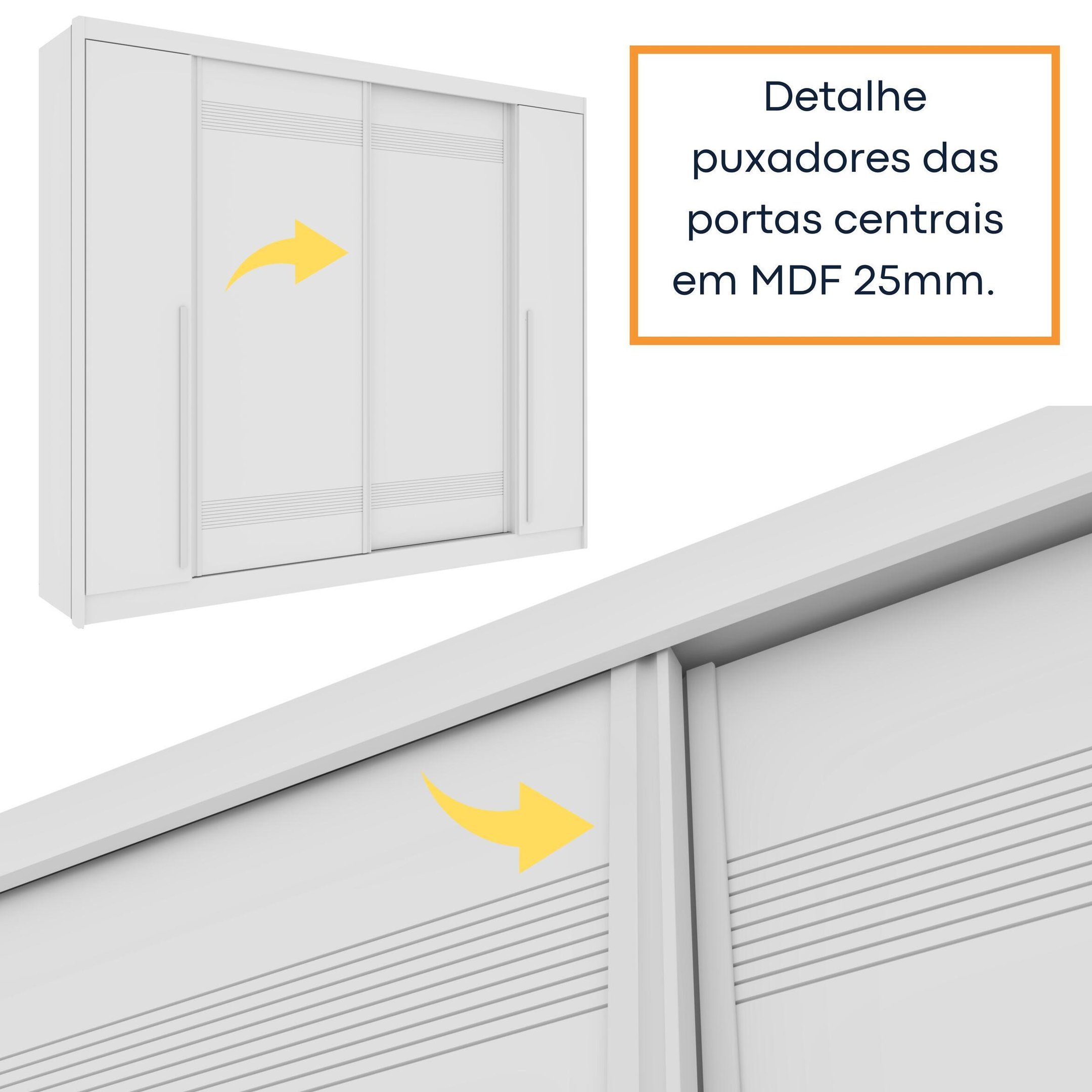 Guarda Roupa Casal 4 Portas 4 Gavetas Luxor Espresso Móveis - 8