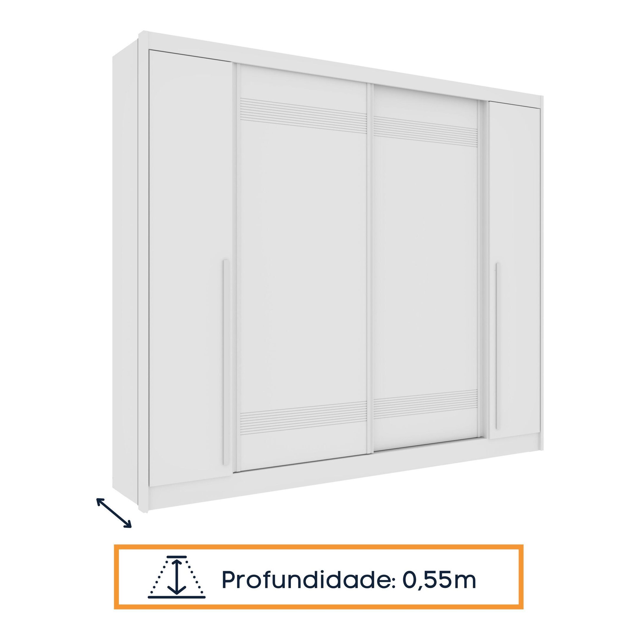 Guarda Roupa Casal 4 Portas 4 Gavetas Luxor Espresso Móveis - 6