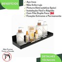 Ver imagem 3 de Porta Shampoo Com Adesivo Banheiro Preto ELG