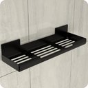 Ver imagem 2 de Porta Shampoo Com Adesivo Banheiro Preto ELG