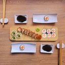 Ver imagem 2 de Conjunto de 12 Kits para Sushi 9 Peças Cada Bambu Cerâmica Nagoya para Servir Comida Japonesa