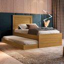 Ver imagem 2 de Bicama Cama Solteiro com Cama Auxiliar Mdf Luara Nature Decmade