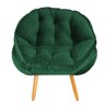 Poltrona Decorativa Sala de Estar Veronica Verde Escuro - 1
