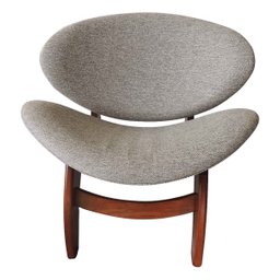 Kit 2 Poltronas Decorativa Estofada Para Sala Pérola 76 Cm Pés Madeira Linho Rústico Cinza L62 - RMI - 3