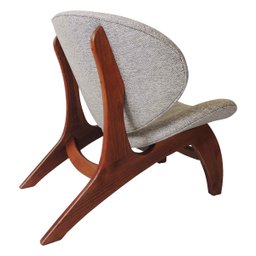 Kit 2 Poltronas Decorativa Estofada Para Sala Pérola 76 Cm Pés Madeira Linho Rústico Cinza L62 - RMI - 4