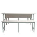 Ver imagem 5 de Mesa Refeitório 6 Lugares com 2 Bancos Metal Wood Design