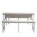 Ver imagem 5 de Mesa Refeitório 6 Lugares com 2 Bancos Metal Wood Design
