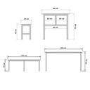 Ver imagem 3 de Mesa Refeitório 6 Lugares com 2 Bancos Metal Wood Design