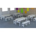 Ver imagem 2 de Mesa Refeitório 6 Lugares com 2 Bancos Metal Wood Design