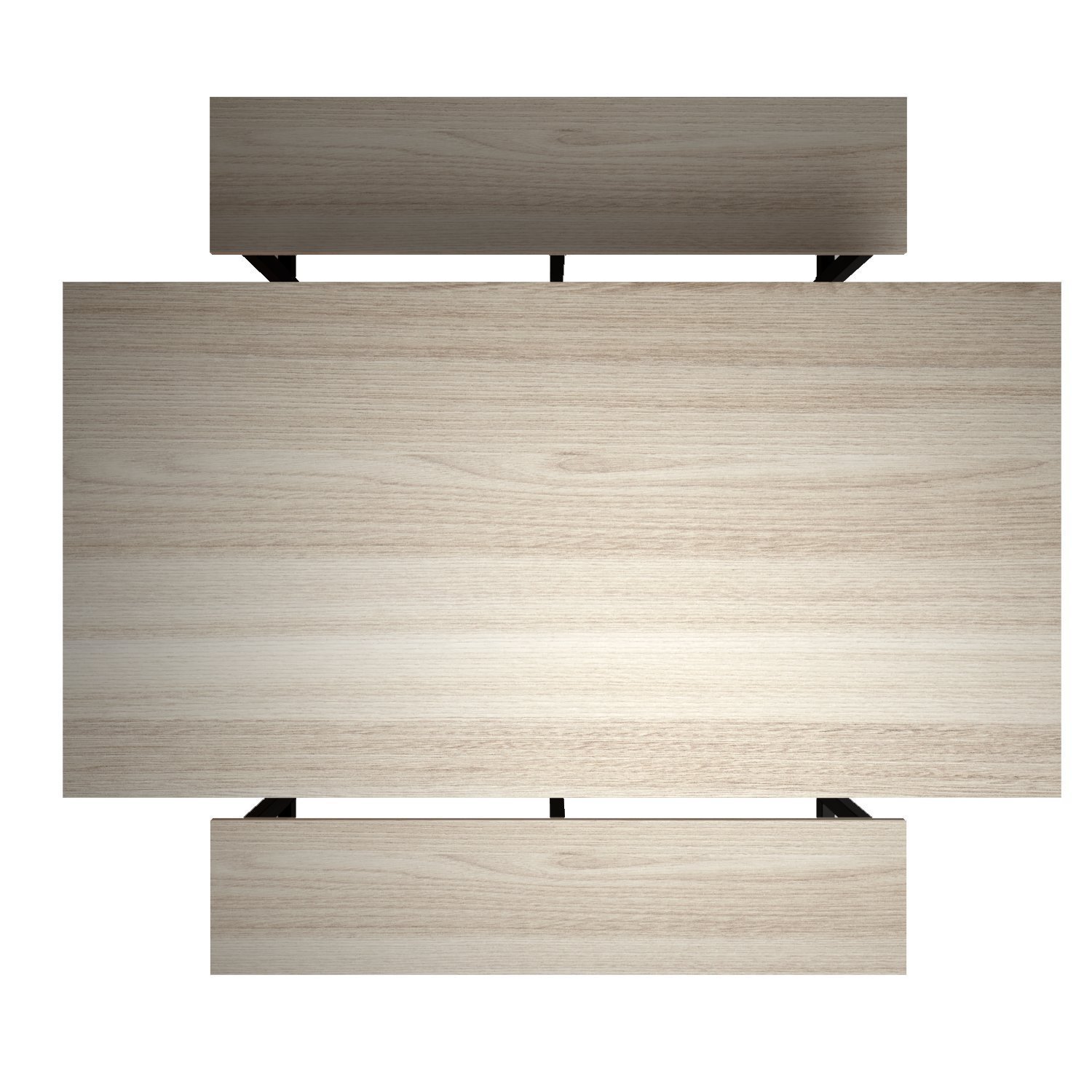 Mesa Refeitório 6 Lugares com 2 Bancos Metal Wood Design - 4