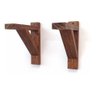 Kit 2 Suportes Mão Francesa Rústica para Prateleira Madeira Cedrinho - 30 cm - 1