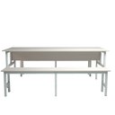 Ver imagem 5 de Mesa Refeitório 8 Lugares com 2 Bancos Metal Wood Design