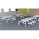 Ver imagem 2 de Mesa Refeitório 8 Lugares com 2 Bancos Metal Wood Design