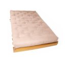 Ver imagem 2 de Sofá Cama Casal Futon Tokio Bege Sarja Impermeável Madeira Maciça Grapia Cor Natural