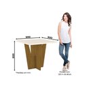 Ver imagem 5 de Mesa De Jantar /vidro Canto Reto 90cm Danielly Henn Nature Off White