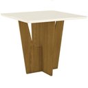 Ver imagem 4 de Mesa De Jantar /vidro Canto Reto 90cm Danielly Henn Nature Off White