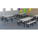 Ver imagem 2 de Mesa Refeitório 8 Lugares com 2 Bancos Metal Wood Design
