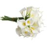 9 Flores Copos de Leite Toque Real Folhagem Premium Branco - 1