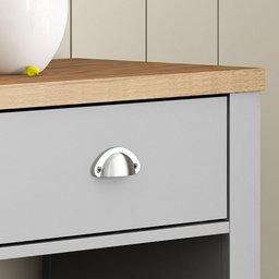 Aparador Buffet Ditália 2 Gavetas R-609 Cinza - 8