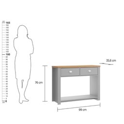 Aparador Buffet Ditália 2 Gavetas R-609 Cinza - 2