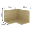 Ver imagem 2 de Tampo P/balcão de Canto 90x90cm com Fundo 100% Mdf Phoenix Móvel na Caixa