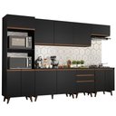 Ver imagem 4 de Armário de Cozinha Completa 320cm Preto Reims Madesa 02