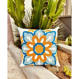 Capa de Almofada em Linho Bordada Luxo Decorativa 43x43 Cm Estampa a - 6