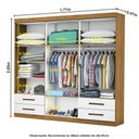 Ver imagem 4 de Guarda Roupa Casal Lu 6 Portas 4 Gavetas Carioca Móveis