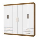 Ver imagem 2 de Guarda Roupa Casal Lu 6 Portas 4 Gavetas Carioca Móveis