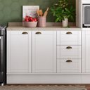 Ver mais imagens de Balcão Milla Mdf 2 Portas 3 Gavetas Branco 120cm Carraro