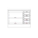 Ver imagem 3 de Balcão Milla Mdf 2 Portas 3 Gavetas Branco 120cm Carraro