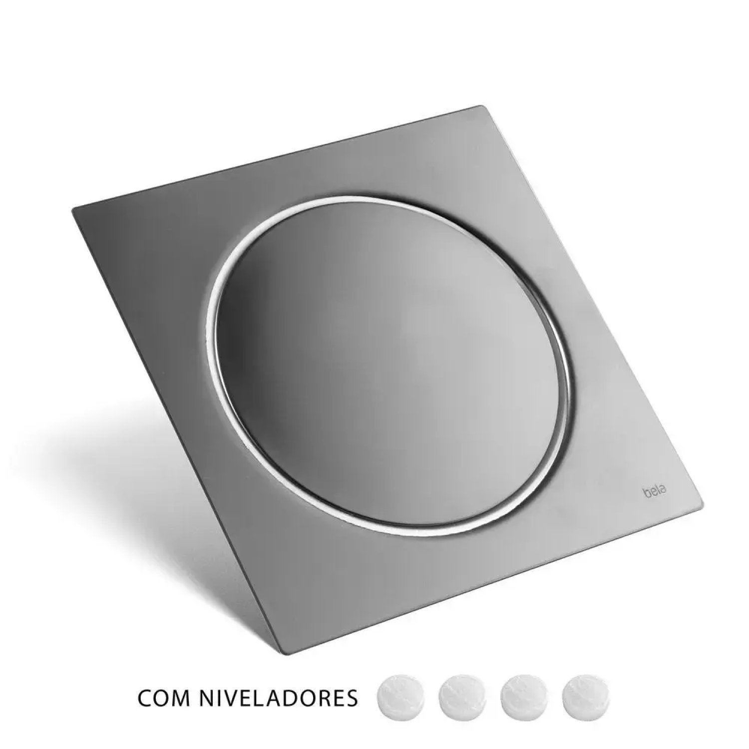 Ralo Click Inteligente de Banheiro 15x15 cm Bela Metais Bela Metais