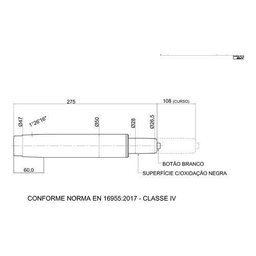 Pistão Gás Coluna Universal Cadeira Reforçada Classe-4 - 3