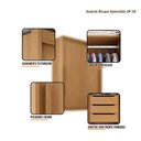 Ver imagem 4 de Guarda Roupa Solteiro Splendido 2 Portas com Cômoda Primordial Max Cinamomo Fosco-Zanzini