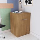 Ver imagem 3 de Escrivaninha Mesa Escritório Retrátil Smart 100% MDF 145cm Naturalle Marrom/Marromle