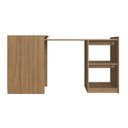 Ver imagem 5 de Escrivaninha Mesa Escritório Retrátil Smart 100% MDF 145cm Naturalle Marrom/Marromle