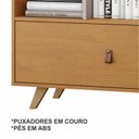 Ver imagem 4 de Estante de Livros 91CMX179CM Armário Multiuso 1 Gaveta Giga Office Amarelo/Cinamomo/Off White