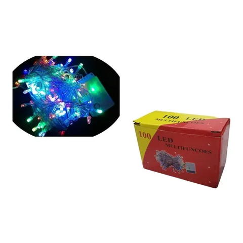Cordão Decorativo Multifunção 100 Leds 9 Metros 220v Colorido