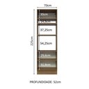 Ver imagem 4 de Torre Quente Armário de Cozinha 70 cm 3 Portas Rustic/Preto Glamy Madesa