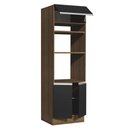 Ver imagem 6 de Torre Quente Armário de Cozinha 70 cm 3 Portas Rustic/Preto Glamy Madesa