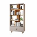 Ver imagem 2 de Estante de Livros 91CMX179CM Armário Multiuso 1 Gaveta Giga Office Branco Off White/Cinamomo